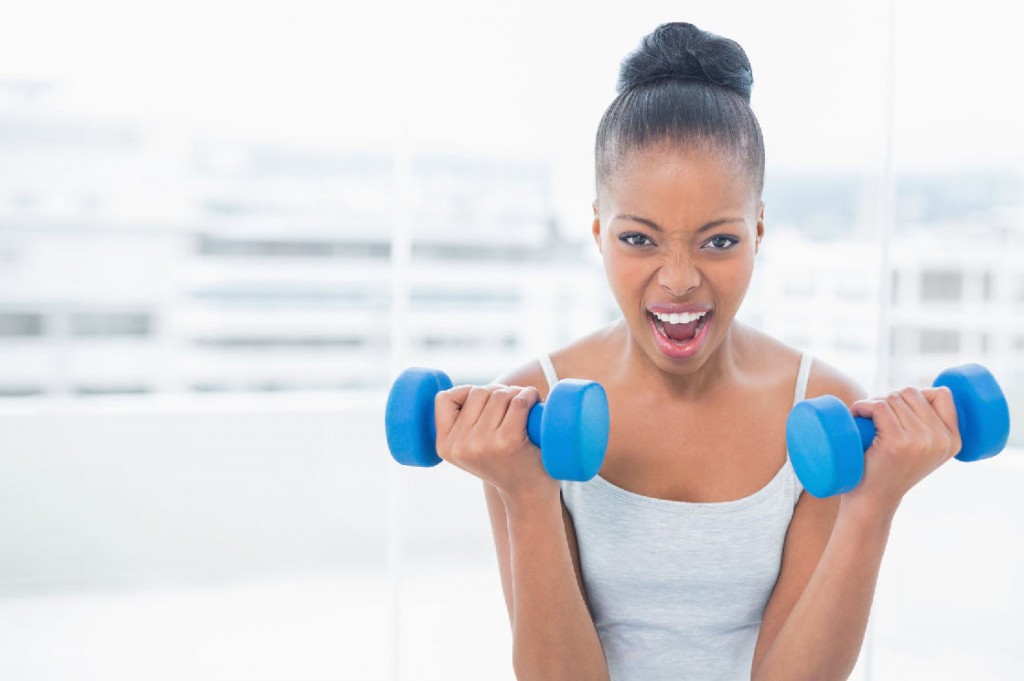 woman working out