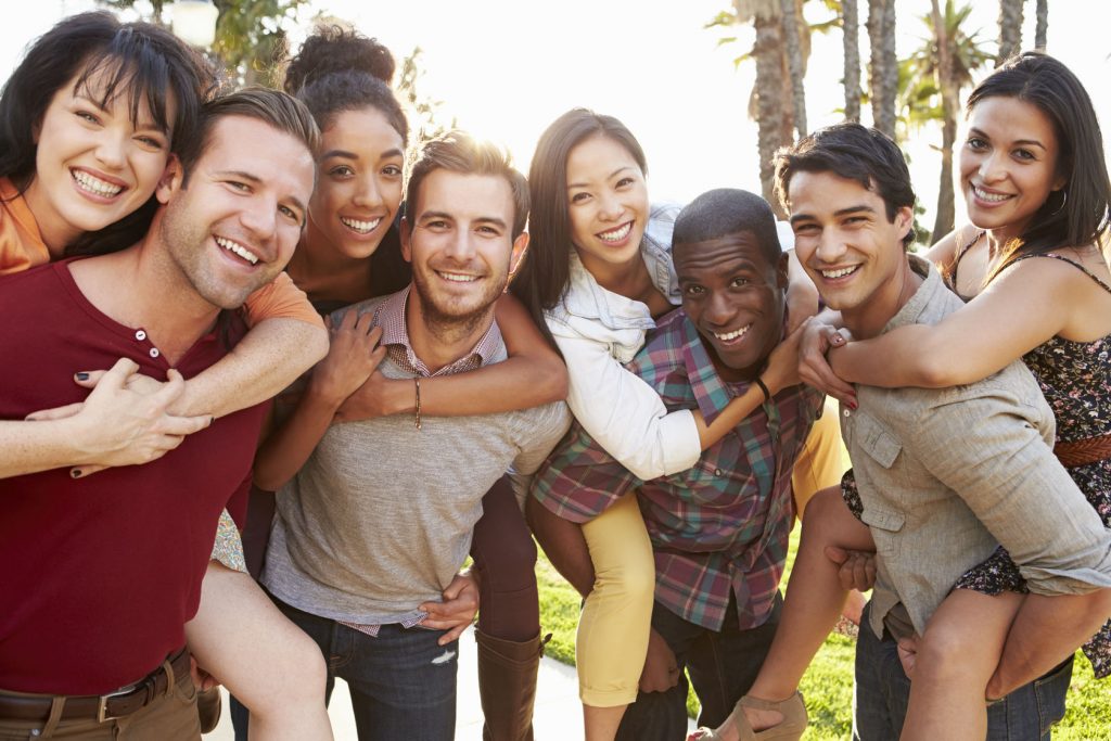 group of friends outdoors